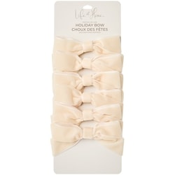 Life at Home Velvet Holiday Bows 6 Pack - Ivory 6 ea, $1.17/1ea
