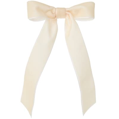 Velvet Holiday Bows 6 Pack - Ivory