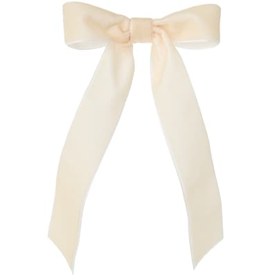 Lot de 6 choux des Fêtes en velours – ivoire