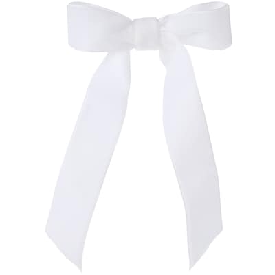Lot de 6 choux des Fêtes en velours – blanc