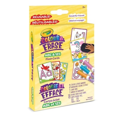 Crayola Colour & Erase ABC & 123 Reusable Flash Cards 1 ea, $6.50/1ea