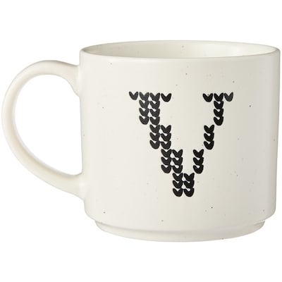 Tasse avec monogramme – lettre V