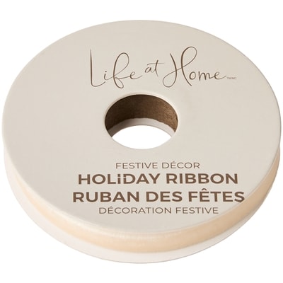 Life at Home Ruban des Fêtes en velours 15 pi – ivoire 1 ea, 3,00 $/1ch