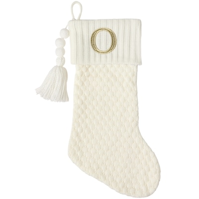 Life at Home Ivory Knit Monogram Stocking - Letter O 1 ea, $15.00/1ea