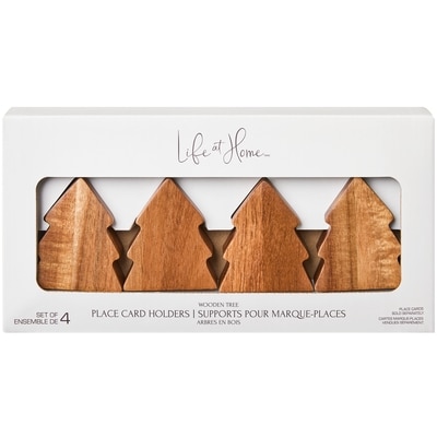Life at Home Wooden Tree Place Card Holders 4 Pack 1 ea, $10.00/1ea