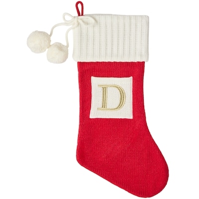 Life at Home Red Knit Monogram Stocking - Letter D 1 ea, $15.00/1ea