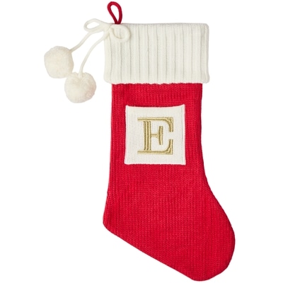 Life at Home Red Knit Monogram Stocking - Letter E 1 ea, $15.00/1ea