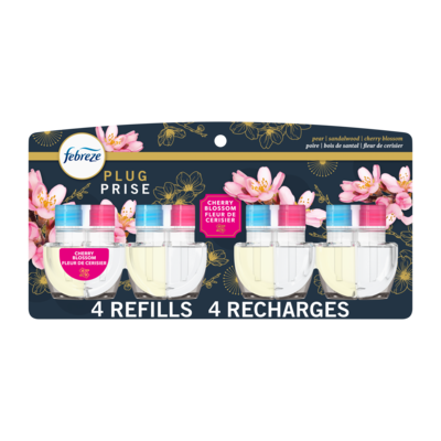 Febreze Plug In Air Freshener Scented Oil Refill Cherry Blossom, 4ct 104 ml, $21.14/100ml