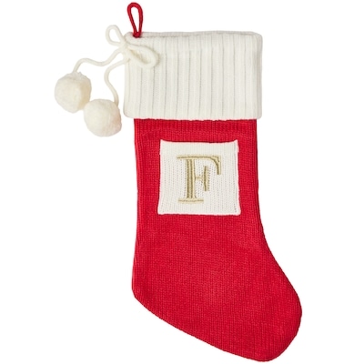 Life at Home Red Knit Monogram Stocking - Letter F 1 ea, $15.00/1ea