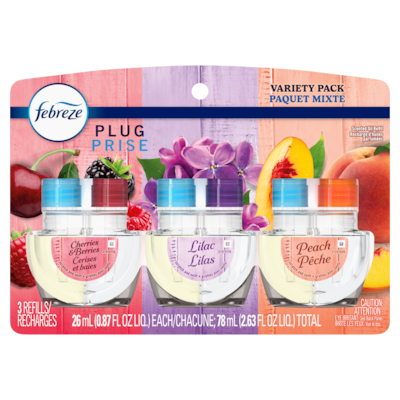 Recharge d’huile parfumée pour assainisseur d’air à brancher, assortiment printanier, 3 u