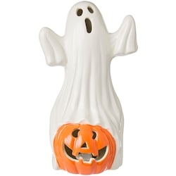 null Light Up Ceramic Ghost with Pumpkin Decoration 1 ea, $16.00/1ea