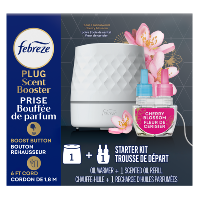 Febreze PLUG Scent Booster Starter Kit, Oil Diffuser + ChryBlssm 26 ml, $50.00/100ml
