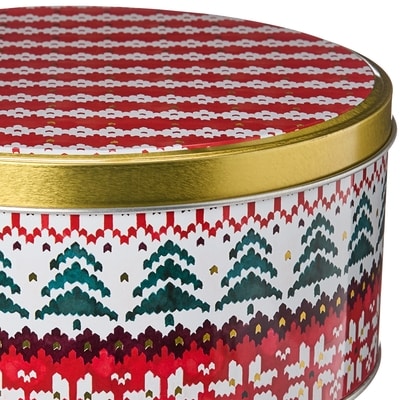 Large Round Tin - Holly Jolly