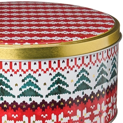 Medium Round Tin - Holly Jolly