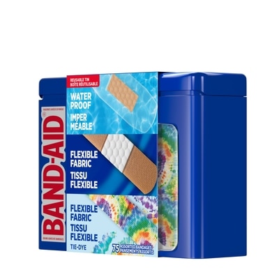 Adhesive Bandages Variety Pack, Assorted Tin