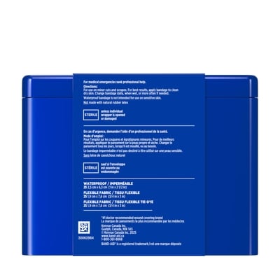 Adhesive Bandages Variety Pack, Assorted Tin