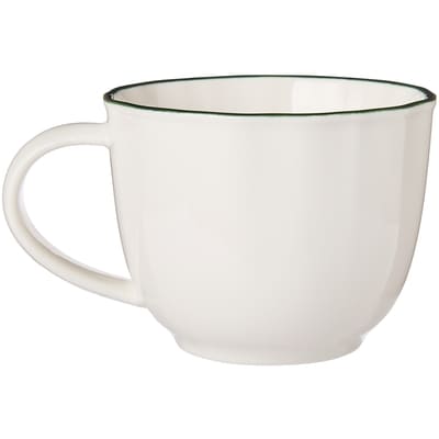 Tasse à soupe avec bordure verte