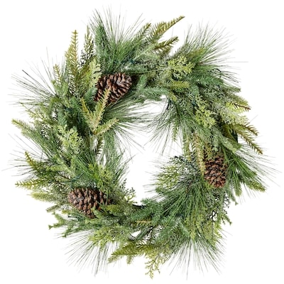 Life at Home Light Up Frosted Mixed Pine Wreath 1 ea, $39.00/1ea