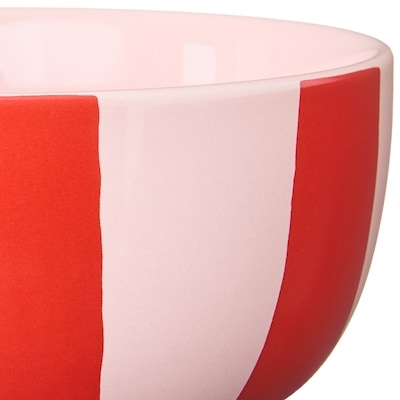 Striped Cereal Bowl - Red