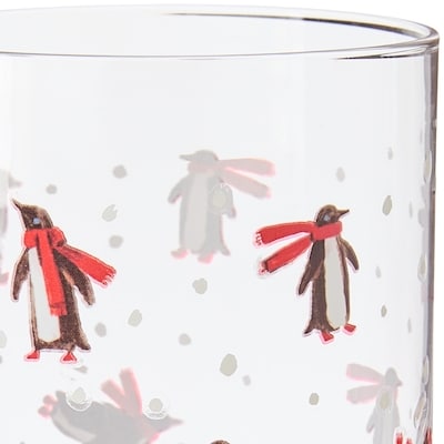 Double Old Fashioned Glass - Penguins