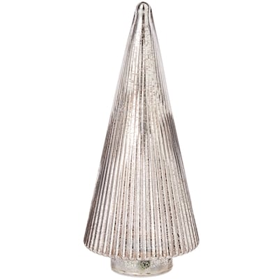 Life at Home Décoration lumineuse de sapin en verre cannelé – 11,50 po 1 ea, 19,00 $/1ch