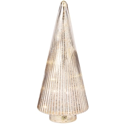 Décoration lumineuse de sapin en verre cannelé – 11,50&nbsp;po