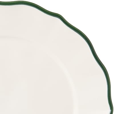 Assiette à salade avec bordure verte