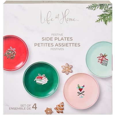 Life at Home Petites assiettes festives, ensemble de 4 1 ea, 20,00 $/1ch