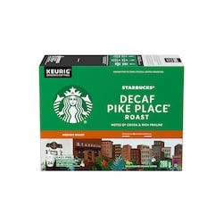 Starbucks Pike Place Decaf Roast Medium Roast Ground Coffee K-Cup Pods Box 288 g, $10.07/100g