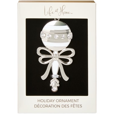 Life at Home Metal White Rattle Ornament 1 ea, $8.00/1ea