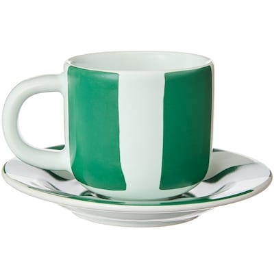 Striped Espresso Mug - Green