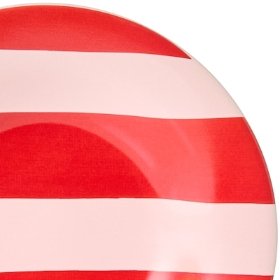 Assiette pour hors-d’œuvre à rayures – rouge