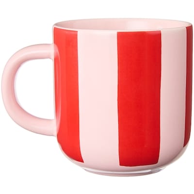 Grande tasse à rayures − rouge