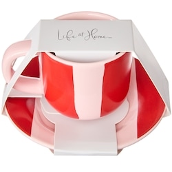 Life at Home Tasse à espresso à rayures – rouge 1 ea, 6,00 $/1ch