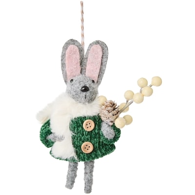 null Felt Bunny with Berries Ornament 1 ea, $7.00/1ea