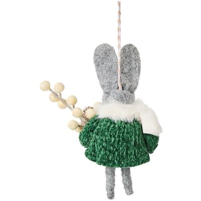 Décoration de lapin en feutre avec baies