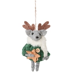 null Felt Reindeer with Star Ornament 1 ea, $7.00/1ea