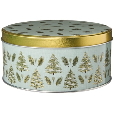 Life at Home Petite boîte ronde en métal – scène hivernale neutre 1 ea, 3,00 $/1ch