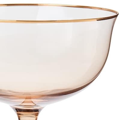 Gold Rim Gradient Coupe Glass