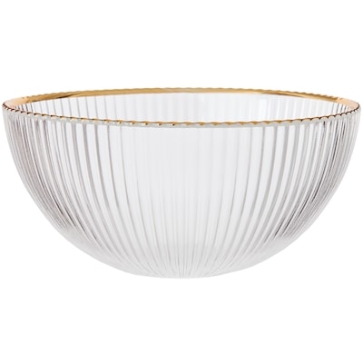 President's Choice Small Gold Rim Glass Serve Bowl 1 ea, $8.00/1ea