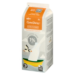 Central Dairies Milk 1% Lactose Free - 2 l | Dominion Stores of