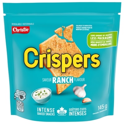 Christie Crispers Ranch Flavour 145 g, $3.30/100g