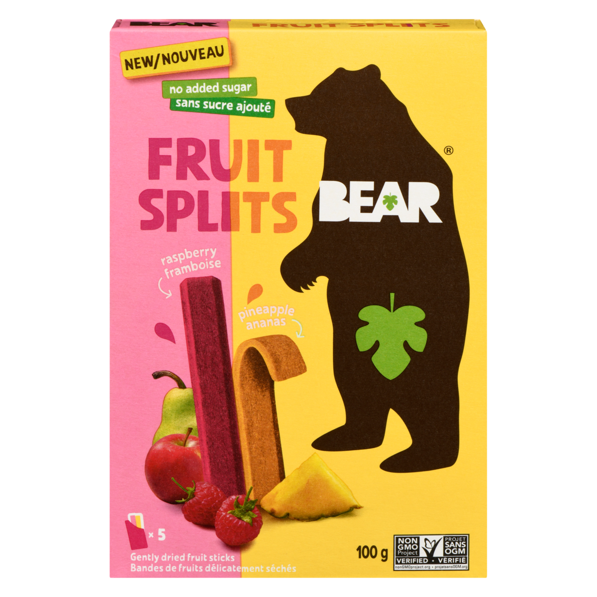 Bear Fruit Splits Raspberry Pineapple