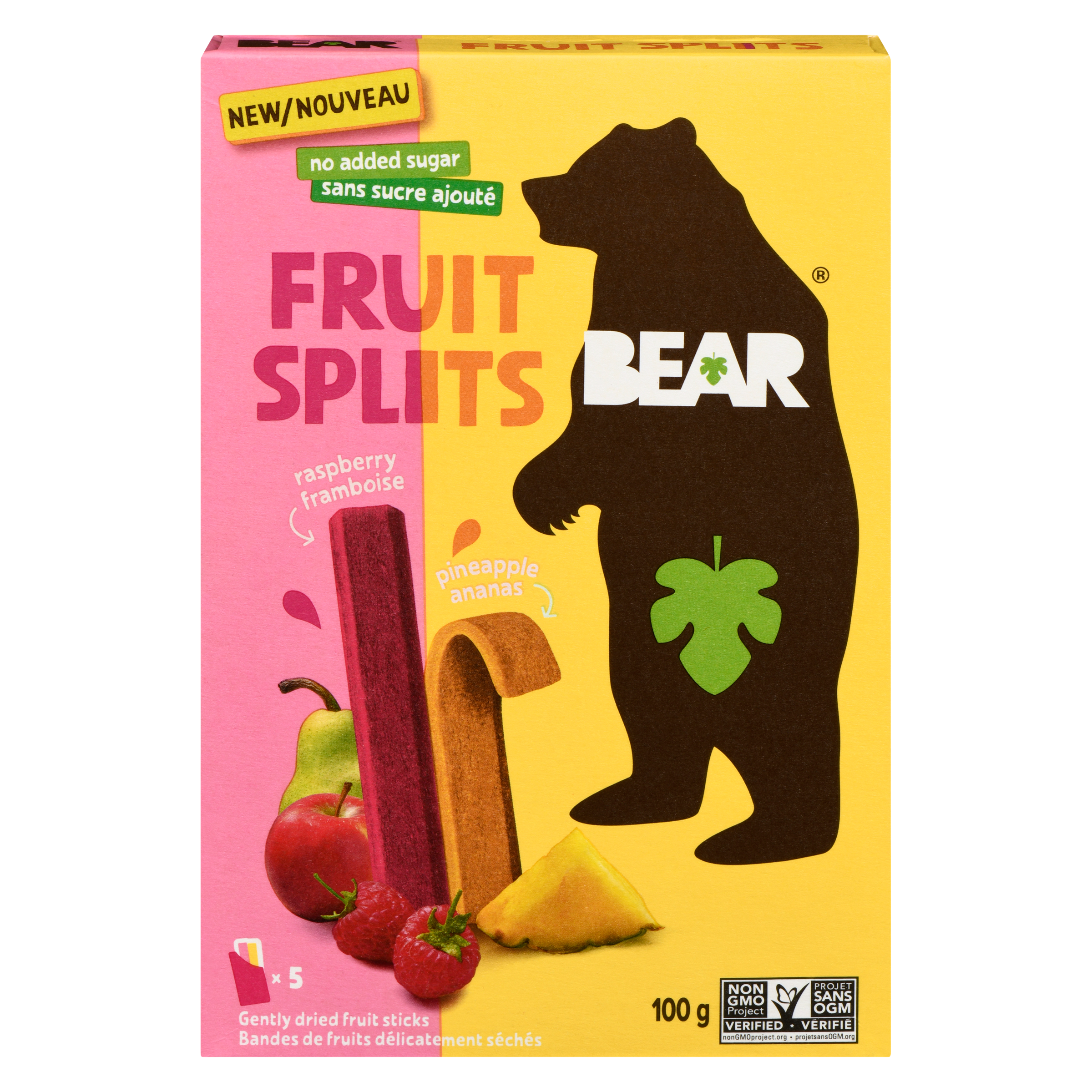 Bear Fruit Splits Raspberry Pineapple 100 g, $7.89/100g