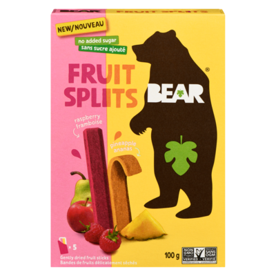 Bear Fruit splits framboise ananas 100 g, 7,89 $/100g