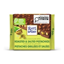 Ritter Sport Milk Chocolate with Roasted & Salted Pistachios 100 g, $4.49/100g