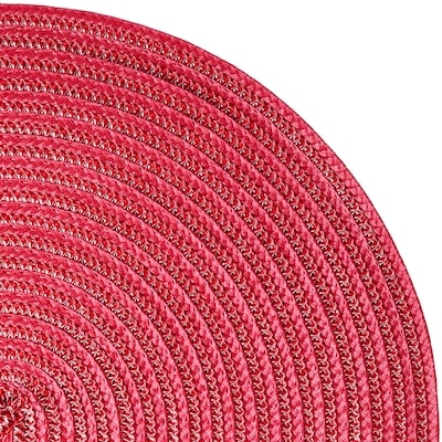 Napperon rond en lurex – rouge