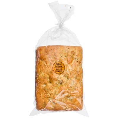 null Focaccia au romarin et au sel de mer 430 g, 1,05 $/100g