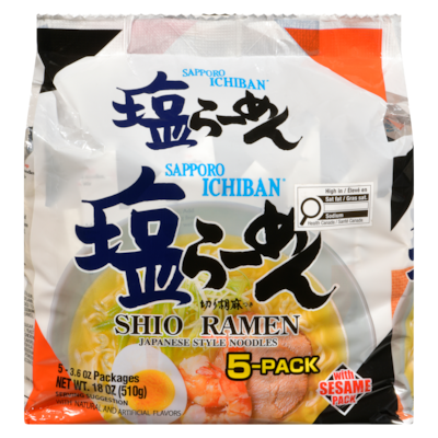 Sapporo Nouilles shio ramen 510 g, 1,08 $/100g