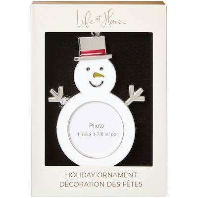 Life at Home Metal Snowman Photo Frame Ornament 1 ea, $8.00/1ea